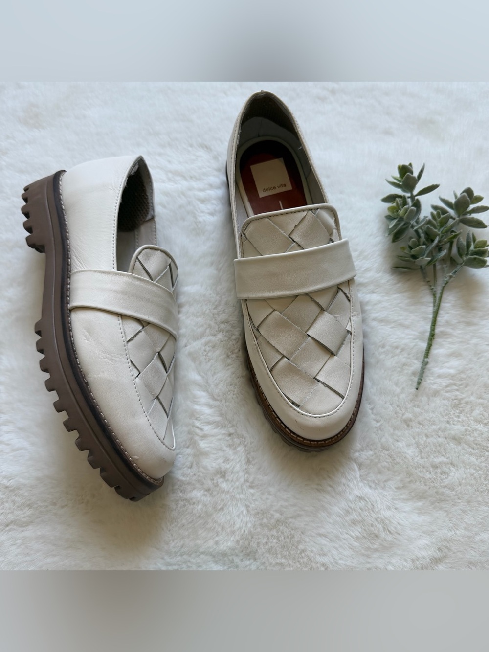Dolce Vita | EUC - Aubree Woven Oxford Loafer - Cream - Size 8